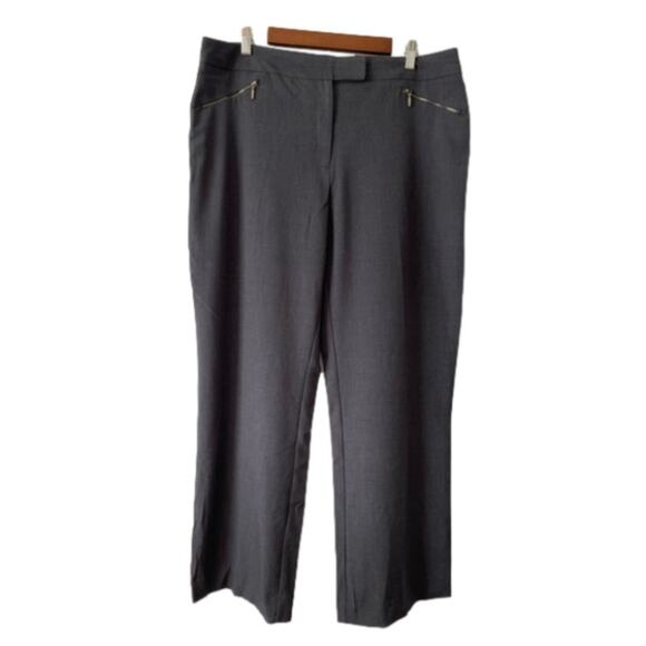 George Women's 18 Uptown Stretch Heather Wide Leg Business Office Career Pants - Picture 1 of 8
